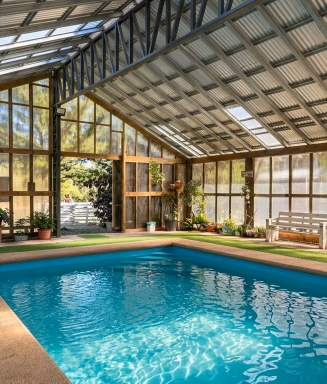 Piscina temperada, de abril a octubre